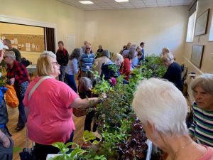 People at plant sale